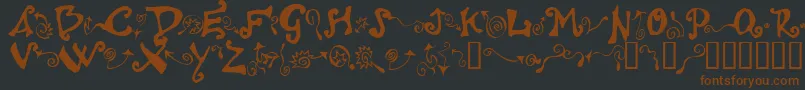 Polywog ffy Font – Brown Fonts on Black Background