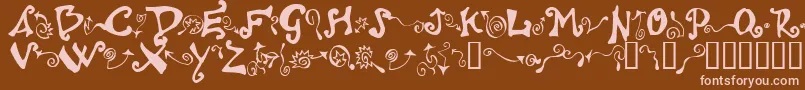 Polywog ffy Font – Pink Fonts on Brown Background