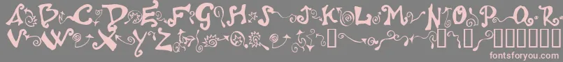 Шрифт Polywog ffy – розовые шрифты на сером фоне