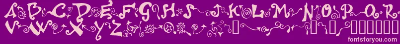 Polywog ffy Font – Pink Fonts on Purple Background