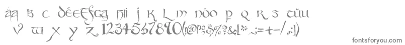 フォントParty – 白い背景に灰色の文字