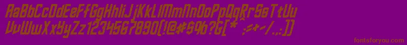 RoddenberryItalic Font – Brown Fonts on Purple Background