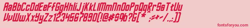RoddenberryItalic Font – Red Fonts on Pink Background