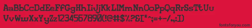 Iconified Font – Black Fonts on Red Background