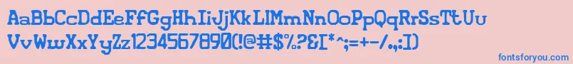 Шрифт Iconified – синие шрифты на розовом фоне
