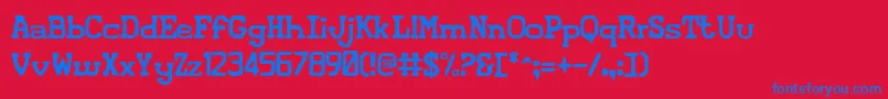 Iconified-Schriftart – Blaue Schriften auf rotem Hintergrund