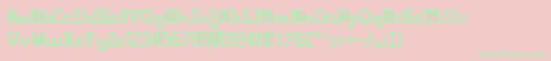 Iconified-Schriftart – Grüne Schriften auf rosa Hintergrund