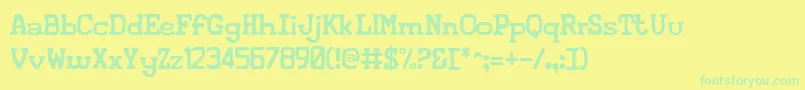 Iconified-Schriftart – Grüne Schriften auf gelbem Hintergrund