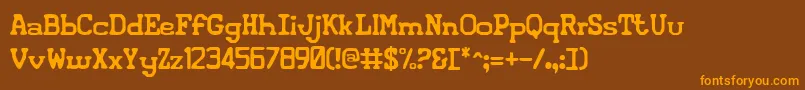 fuente Iconified – Fuentes Naranjas Sobre Fondo Marrón