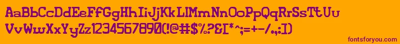 Iconified Font – Purple Fonts on Orange Background