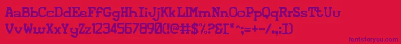 Iconified Font – Purple Fonts on Red Background