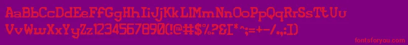 Fonte Iconified – fontes vermelhas em um fundo violeta