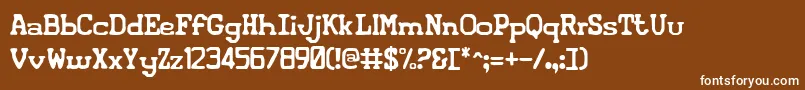 Iconified Font – White Fonts on Brown Background