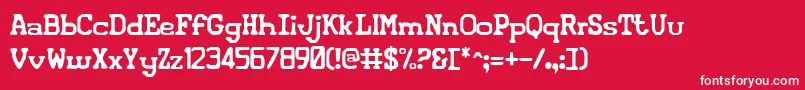Iconified Font – White Fonts on Red Background