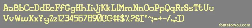 Iconified Font – Yellow Fonts on Gray Background
