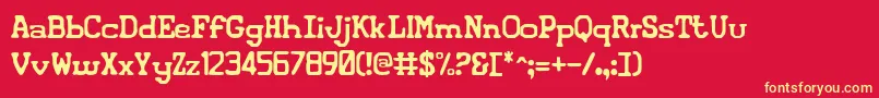 Iconified Font – Yellow Fonts on Red Background