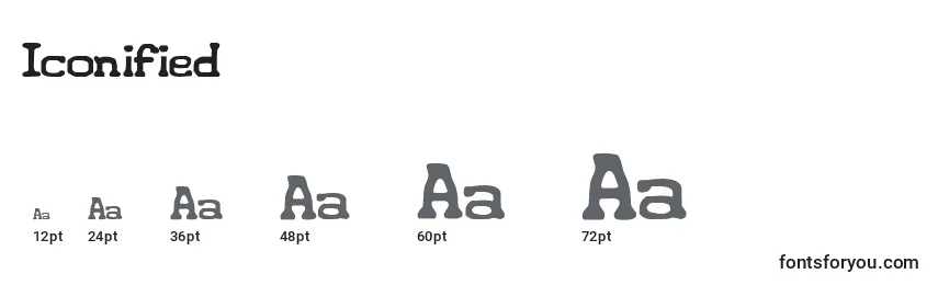 Размеры шрифта Iconified