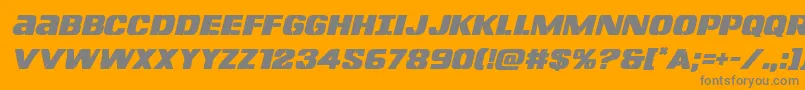 Lefthandlukeital Font – Gray Fonts on Orange Background