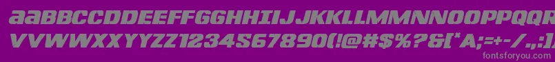Lefthandlukeital Font – Gray Fonts on Purple Background