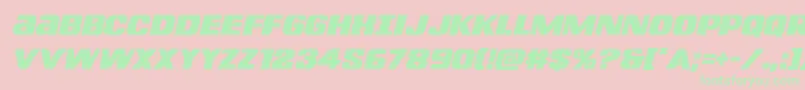 Lefthandlukeital Font – Green Fonts on Pink Background