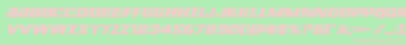 Lefthandlukeital Font – Pink Fonts on Green Background