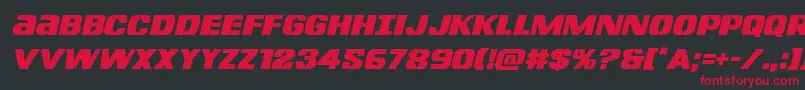 Lefthandlukeital Font – Red Fonts on Black Background