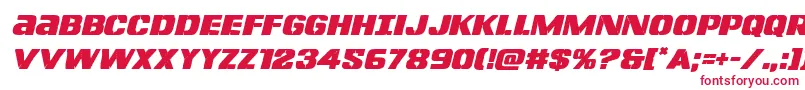 Шрифт Lefthandlukeital – красные шрифты на белом фоне