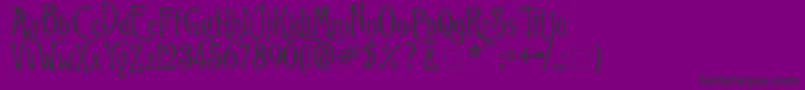 BurtonsNightmare2000 Font – Black Fonts on Purple Background