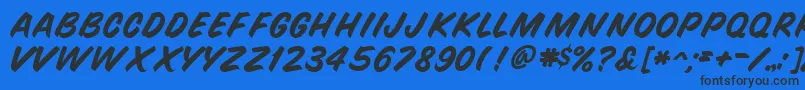 GeQuickMark Font – Black Fonts on Blue Background