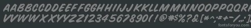 GeQuickMark Font – Gray Fonts on Black Background