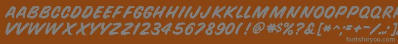 GeQuickMark Font – Gray Fonts on Brown Background