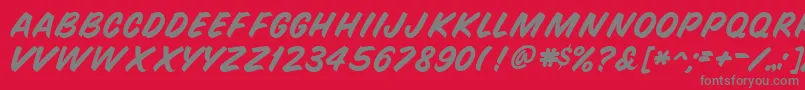 GeQuickMark Font – Gray Fonts on Red Background