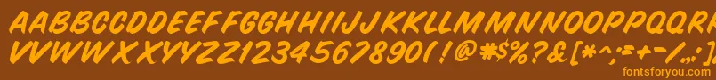 GeQuickMark Font – Orange Fonts on Brown Background