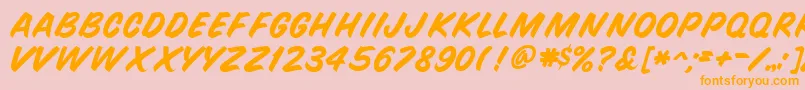 GeQuickMark Font – Orange Fonts on Pink Background