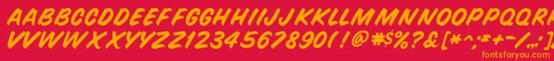 GeQuickMark Font – Orange Fonts on Red Background