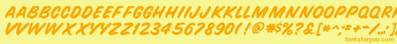 GeQuickMark Font – Orange Fonts on Yellow Background