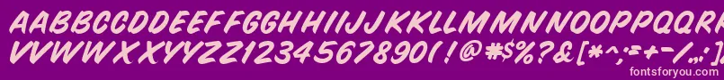 GeQuickMark Font – Pink Fonts on Purple Background