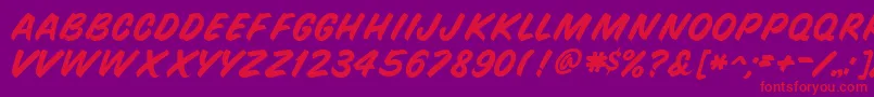 GeQuickMark Font – Red Fonts on Purple Background