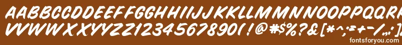 GeQuickMark Font – White Fonts on Brown Background