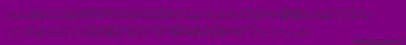 Hadriaticsi-Schriftart – Schwarze Schriften auf violettem Hintergrund