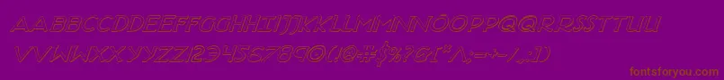 Hadriaticsi-Schriftart – Braune Schriften auf violettem Hintergrund