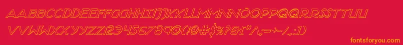 Hadriaticsi Font – Orange Fonts on Red Background