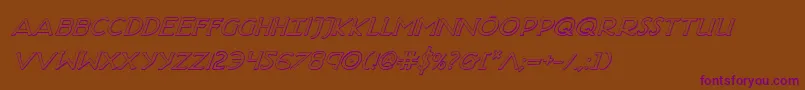 Hadriaticsi Font – Purple Fonts on Brown Background