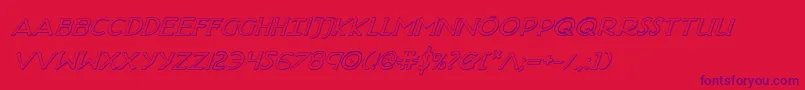 Hadriaticsi Font – Purple Fonts on Red Background