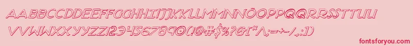 フォントHadriaticsi – ピンクの背景に赤い文字