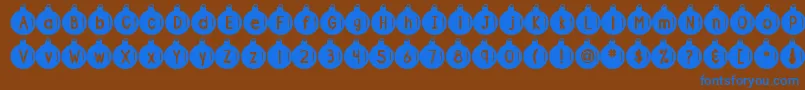 DjbOrnamental2 Font – Blue Fonts on Brown Background