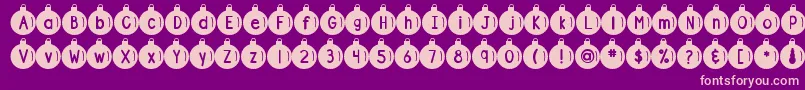 Fonte DjbOrnamental2 – fontes rosa em um fundo violeta