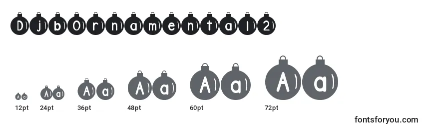 DjbOrnamental2 Font Sizes