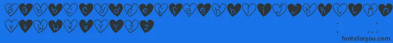 LoveYouTfb Font – Black Fonts on Blue Background