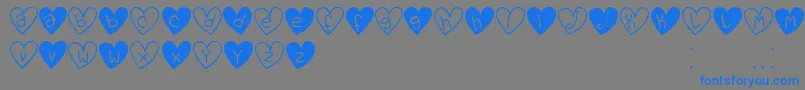 LoveYouTfb Font – Blue Fonts on Gray Background